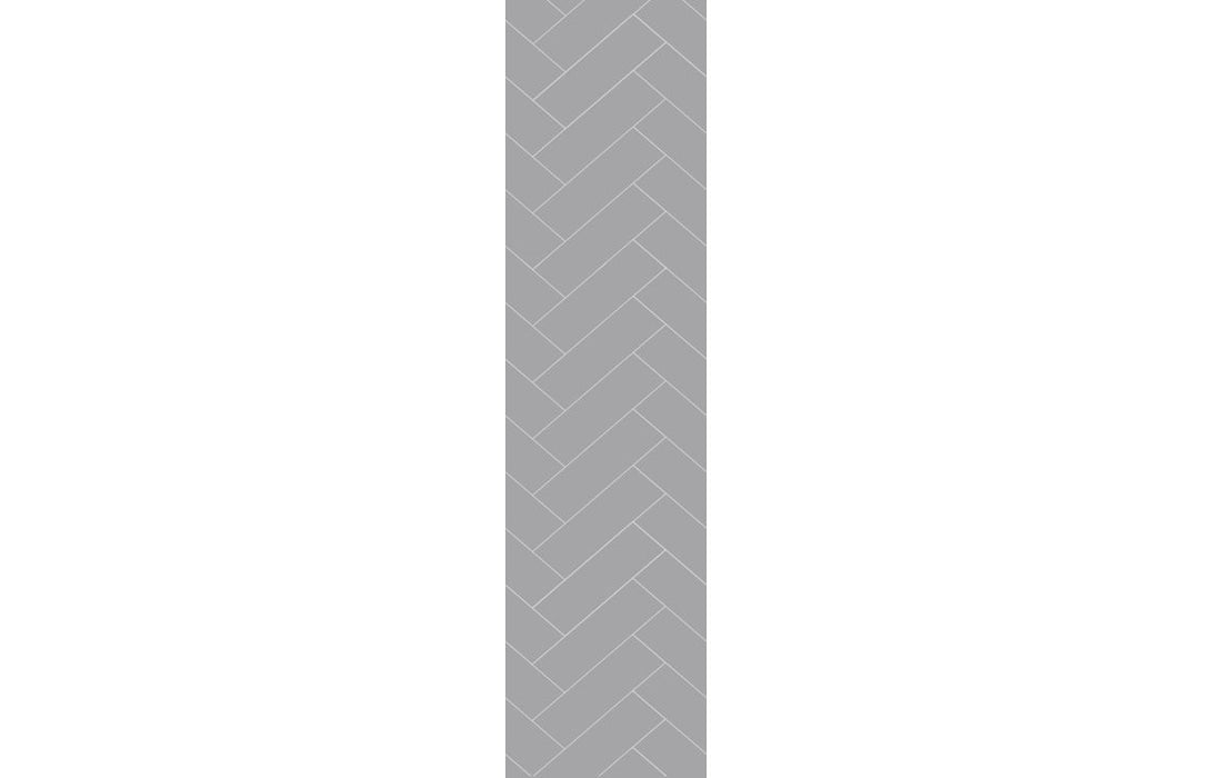 Fibo Urban Medium Grey Herringbone Bathroom Wall Panel