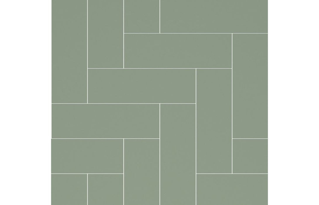 Fibo Urban Olive Green Straight Herringbone Bathroom Wall Panel