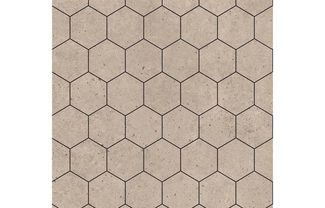 Fibo Urban  Rough Cement Hexagonal Bathroom Wall Panel