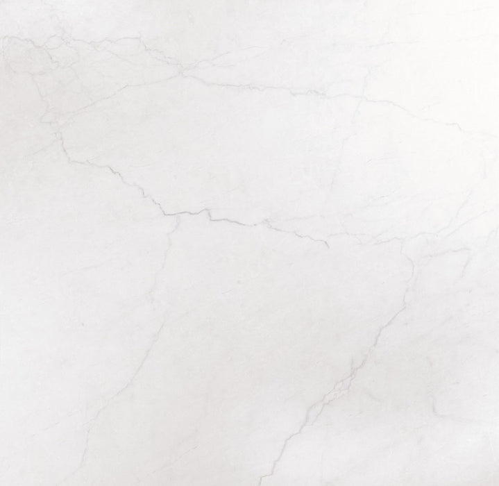 HARMONY WHITE Large Marble Tile - 79x79cm