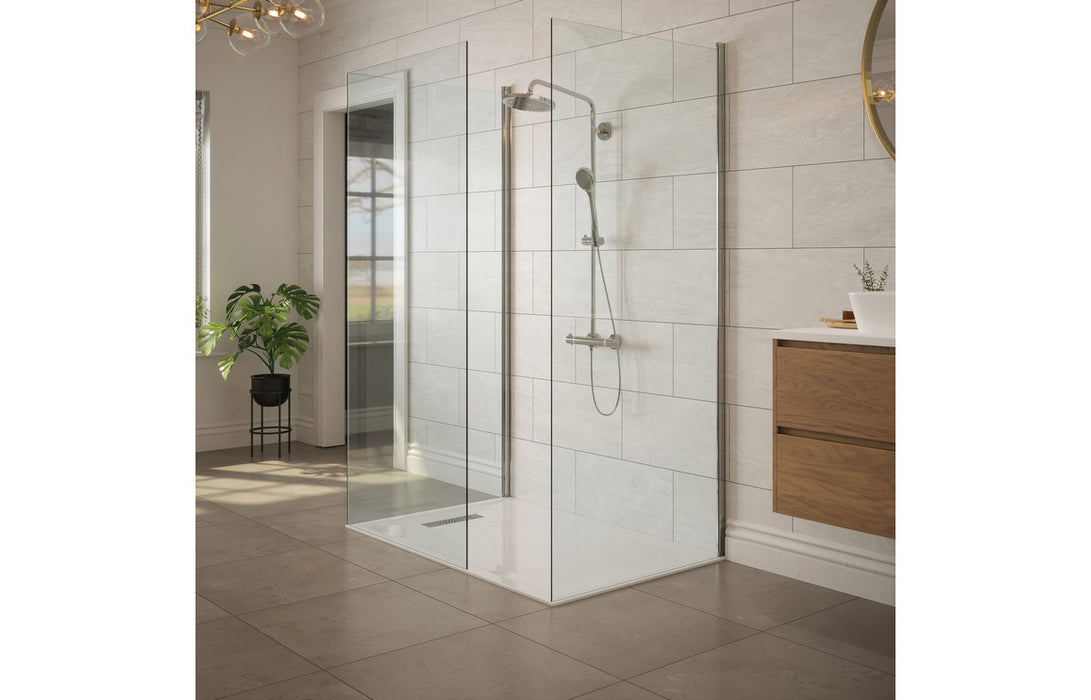 Luxury Linear Drain 25mm Slim Shower Tray with Waste - Multiple Sizes Available