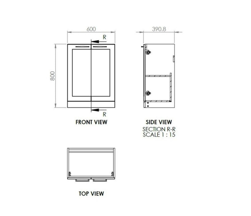 Mayfern Matt Reed Green Floor Standing Basin Vanity Unit - 615mm and 815mm