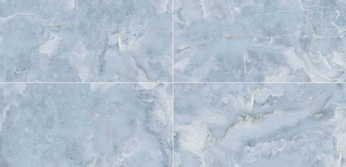 Mystic Aqua Blue Onyx Large Wall and Floor Tiles - 60x120cm