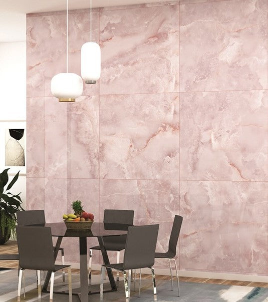 Mystic Pink Onyx Large Wall and Floor Tiles - 60x120cm