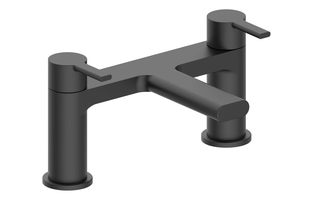 Matt Black Bathroom Taps and Shower Set (Round)