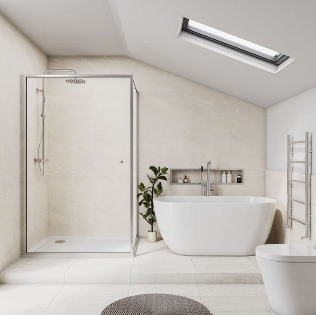 Fibo Scandinavian Beige Stone (Tile Effect) Bathroom Wall Panel