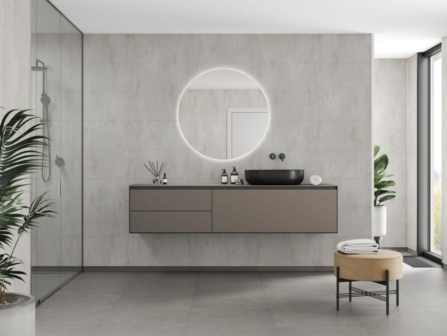 Fibo Scandinavian Cracked Cement (Tile Effect) Bathroom Wall Panel