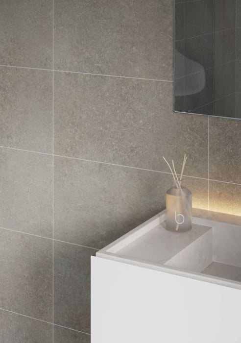 Fibo Scandinavian Grey Concrete (Tile Effect)  Bathroom Wall Panel