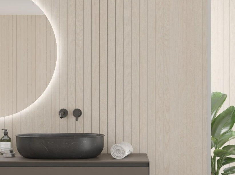 Fibo Scandinavian - Light Wood (Slats) Bathroom Wall Panel