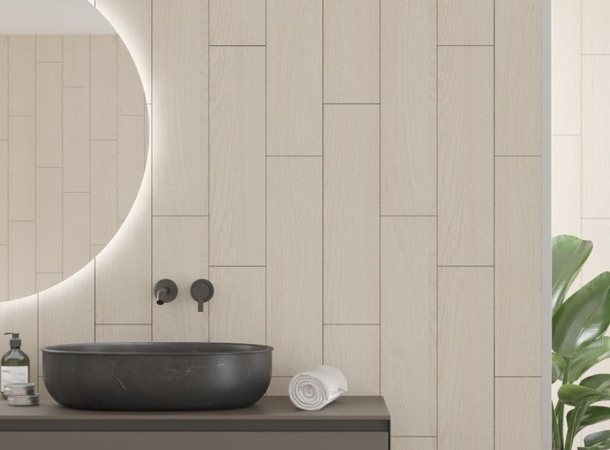 Fibo Scandinavian - Light Wood (Vertical Plank) Bathroom Wall Panel