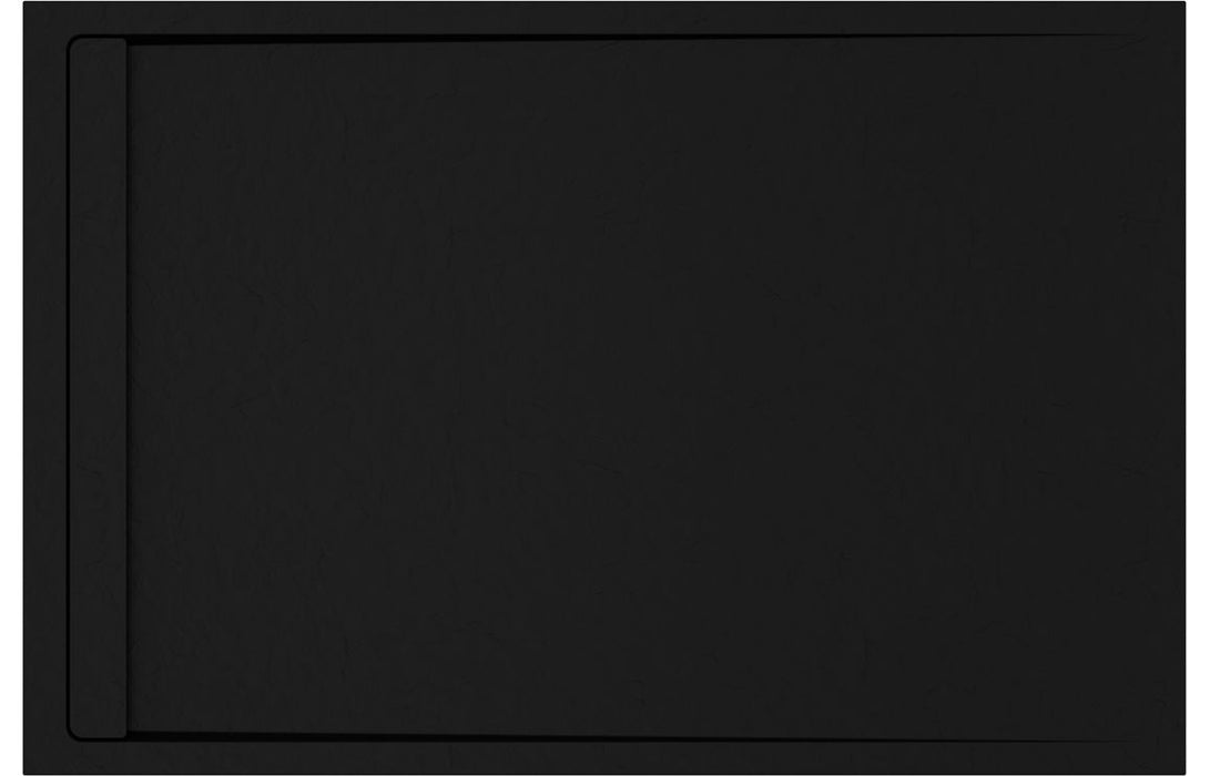 30mm Slate Rectangular Tray & Waste - Black