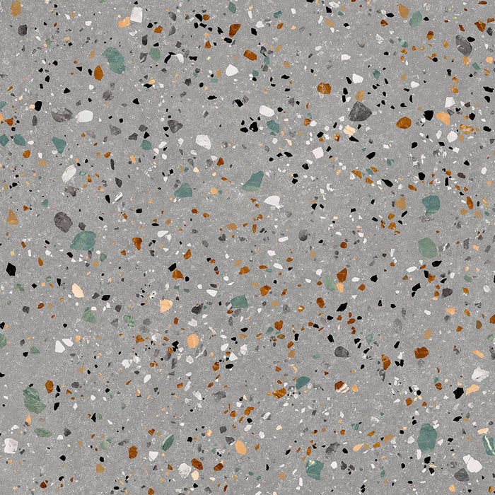 VENETIA GREY Terrazzo Wall and Floor Tile - 60x60cm