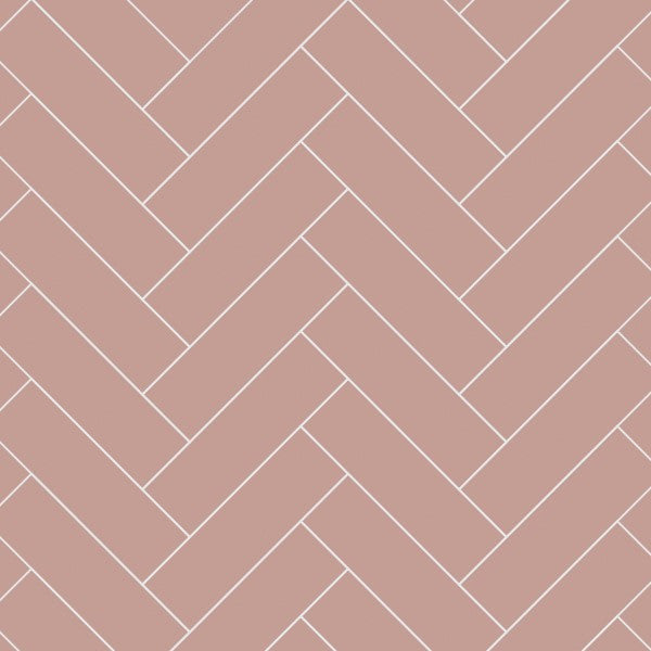 Multipanel Antique Rose Herringbone Tile Effect Bathroom Wall Panel
