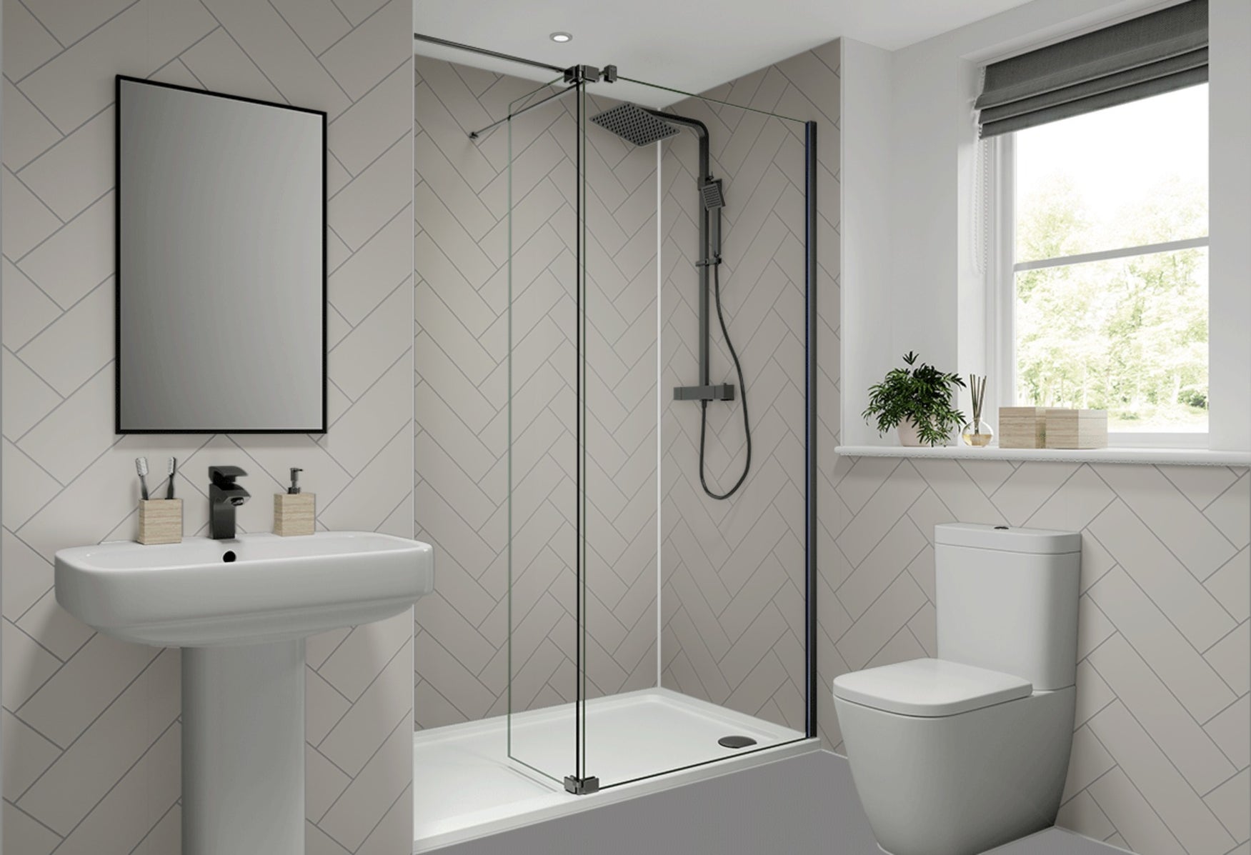 Luxury Bathroom Wall Panels | Multipanel Bathroom Panels | Tile Effect ...