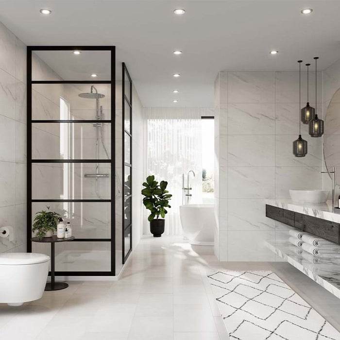 Multipanel Levanto Marble Tile Effect Bathroom Wall Panel (598x2400mm)