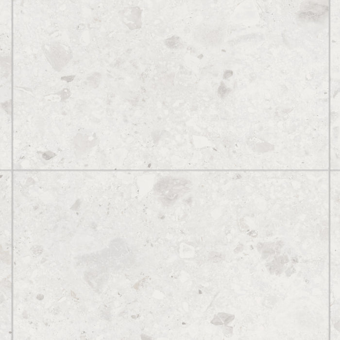 Multipanel White Terrazzo Tile Effect Bathroom Wall Panel