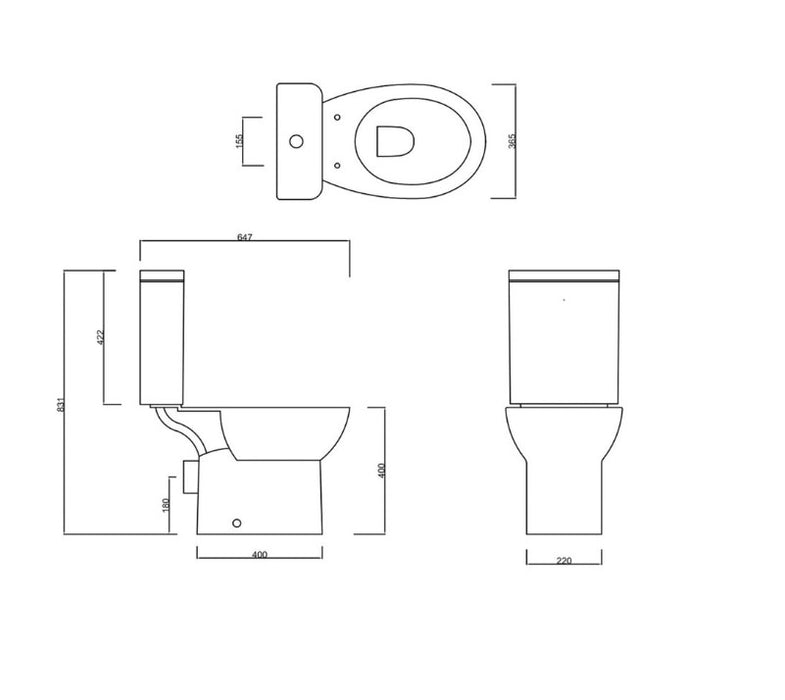 Modern Bathroom Suite ECO with Chrome Fittings and Rimless WC