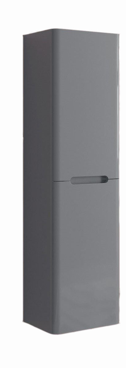 Amana Gloss Grey Wall Hung Tall Cabinet 1400x350mm