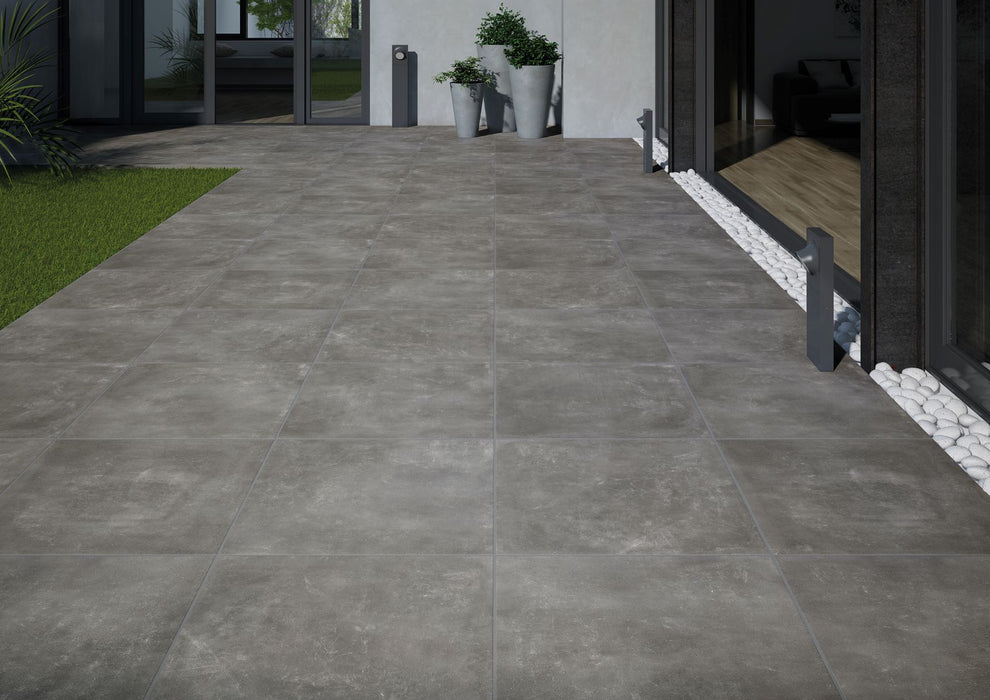 Areza Graphite 20mm Outdoor Porcelain Tile - 60x60cm