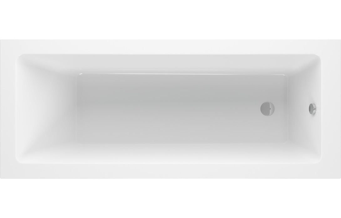 ASCOT Supercast Square Single Ended Bath - 1700x700 and 1700x750mm