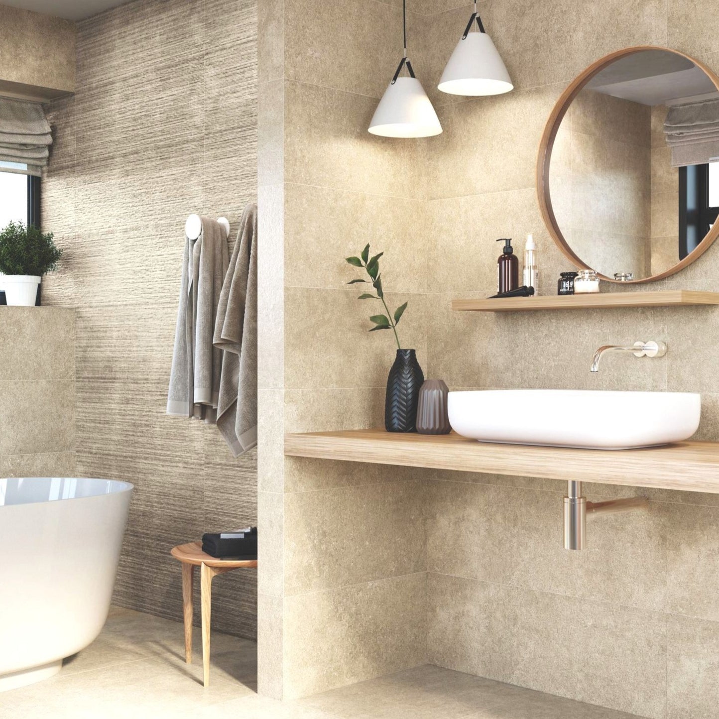 Illustration of Luxury Bathroom Tiles For Apartments