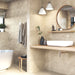 BLISS CREAM Stone Effect Bathroom Tiles