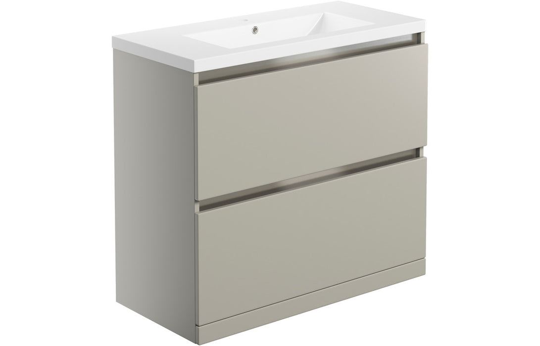 Cavani Matt Latte Floorstanding Basin Unit - 615mm/815mm with Optional Tall Unit