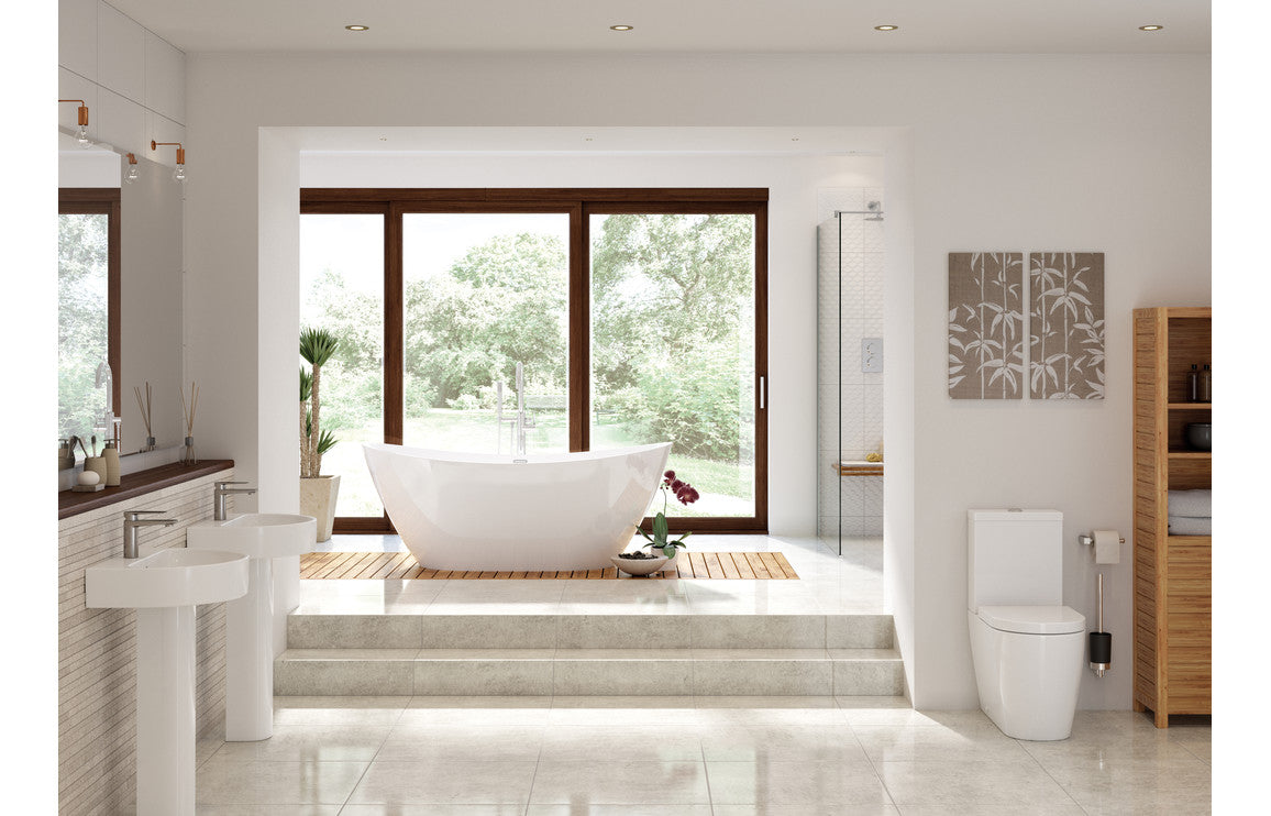 Cilantro Close Coupled Back To Wall Rimless WC