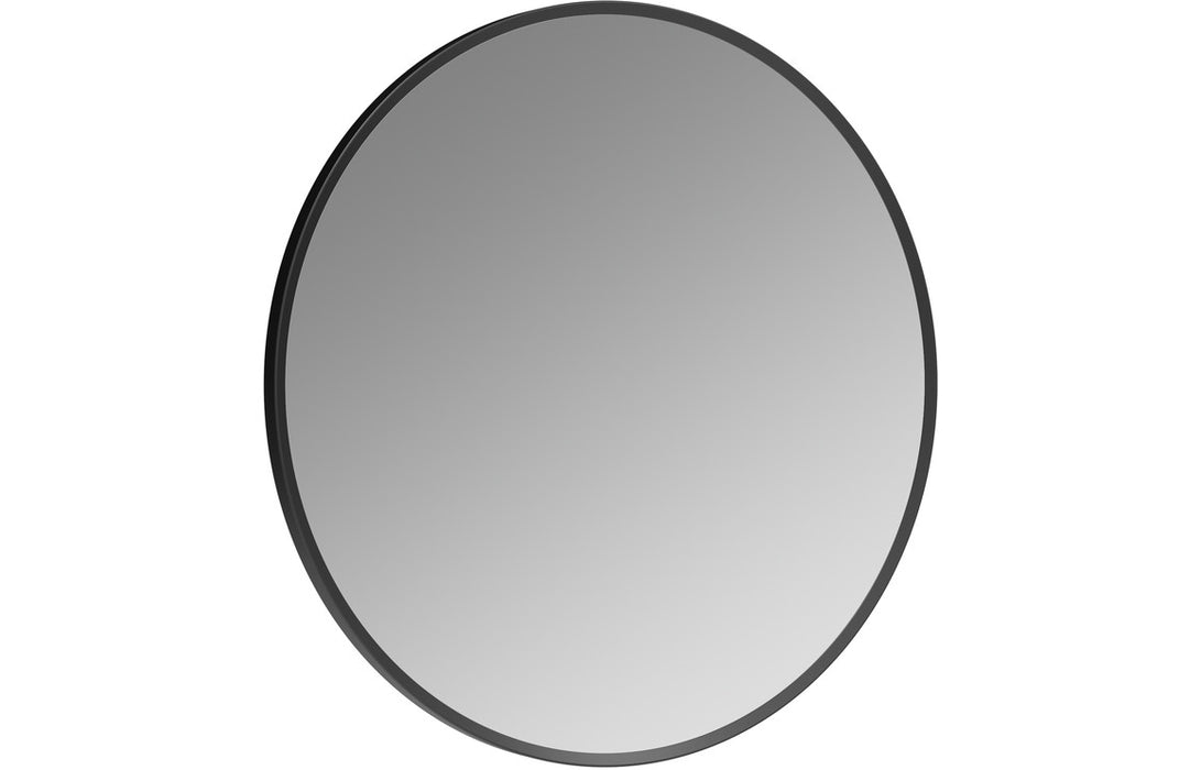 Dahia Matt Black Round Mirror - 500mm & 600mm
