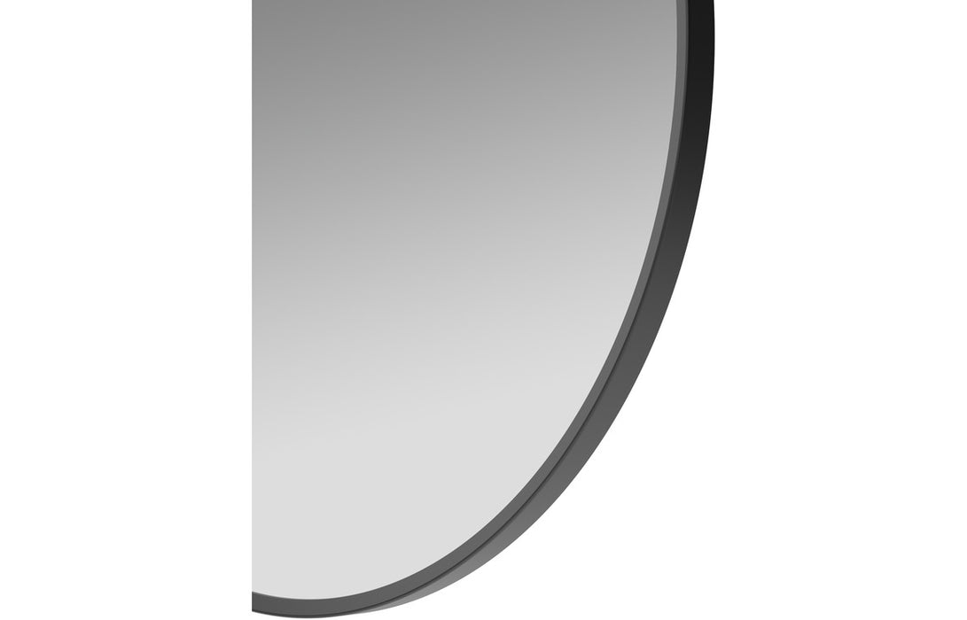 Dahia Matt Black Round Mirror - 500mm & 600mm