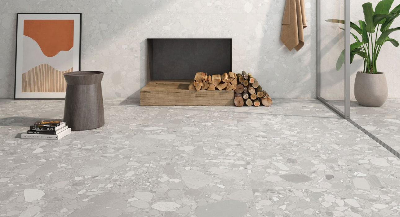 DEVON Terrazzo Style Wall and Floor Tiles - 60x120cm - Two Colour Options