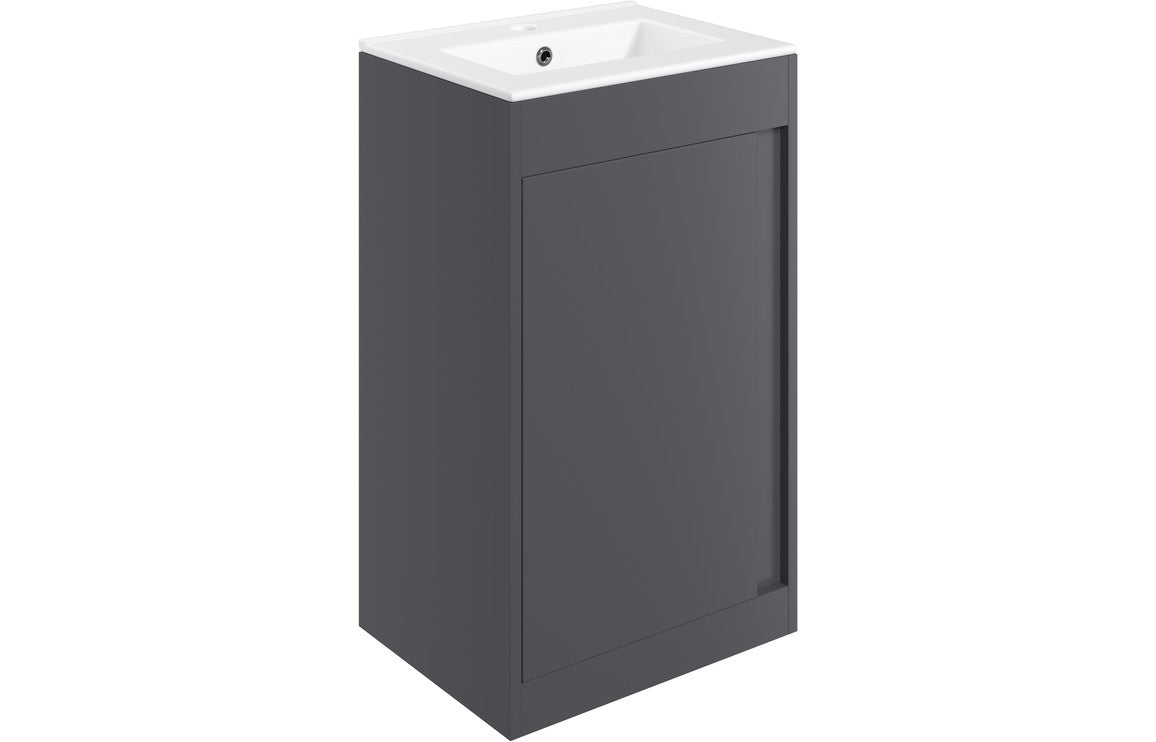 Elite | 510mm Floor Standing Vanity Basin | Matt Graphite Grey