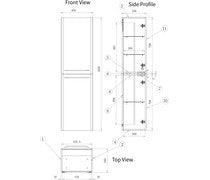 Grande 610mm Gloss White Floorstanding Basin Unit with Integrated LED Lighting