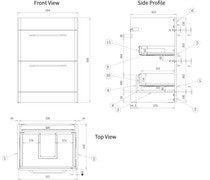 Grande 610mm Gloss White Floorstanding Basin Unit with Integrated LED Lighting