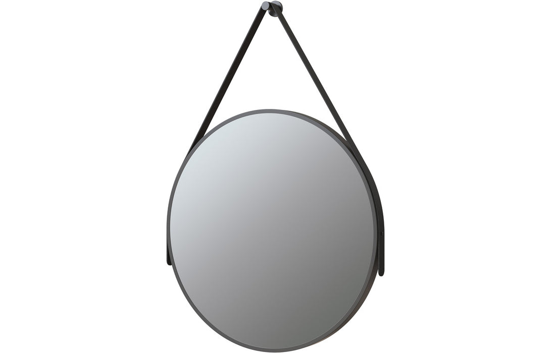 Hyatt 600mm Round Mirror Matt Black