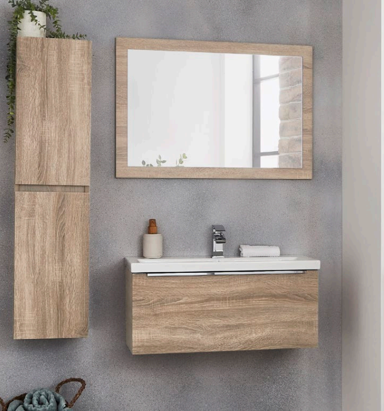 Wall hung top countertop basin unit