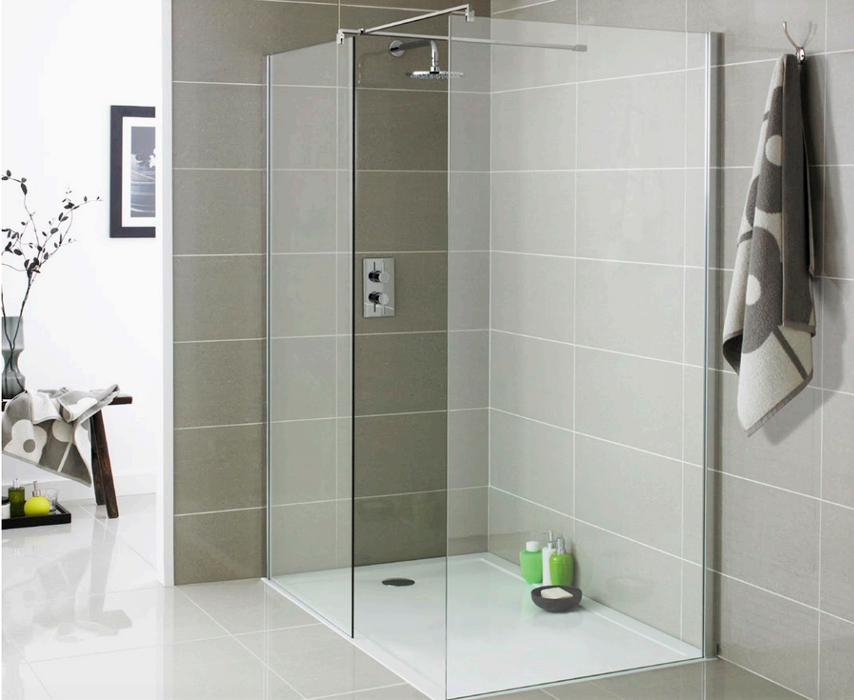 Luxury Premium 8mm Wet Room Shower Screen with Optional Return Panel