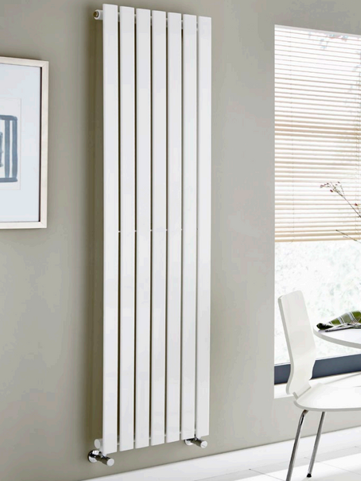 Luxury Flat Panel White Vertical Designer Radiator - Multiple Sizes Available