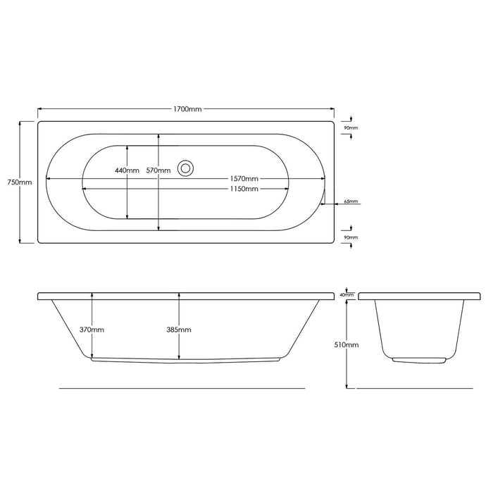 Luxury Curved Double Ended Bath