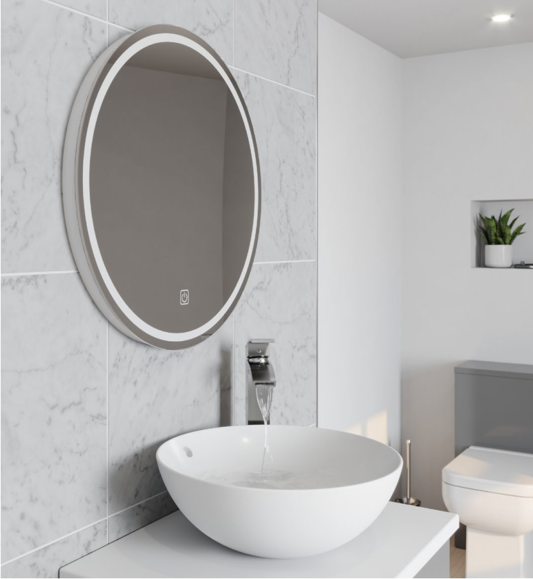 Round led online bathroom mirror 600mm