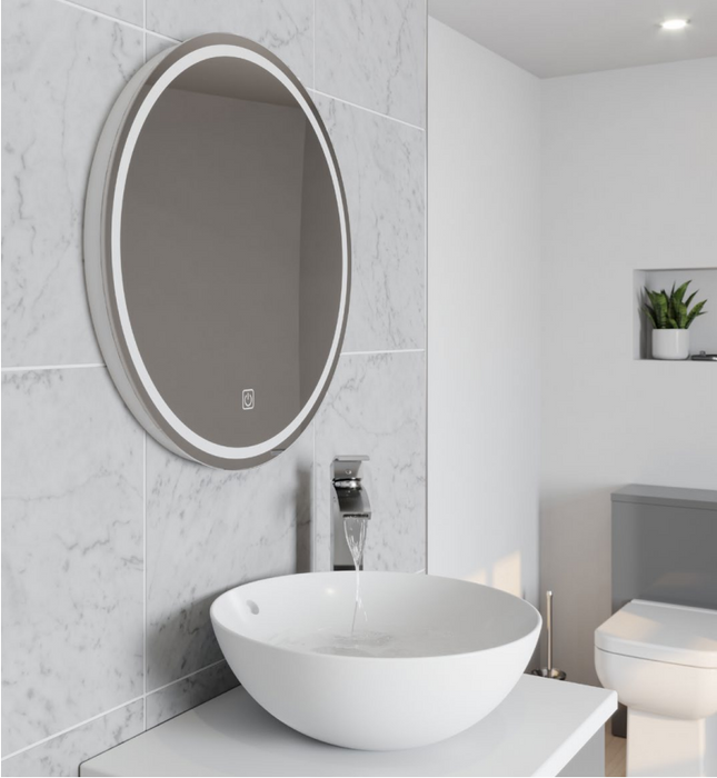 600mm Round LED Illuminated Bathroom Mirror