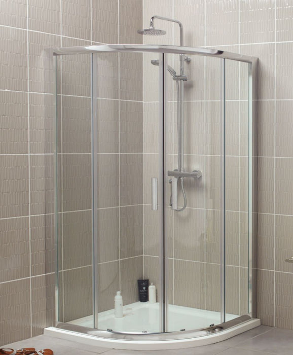 Luxury Chrome 6mm Quadrant Sliding Shower Door Enclosure