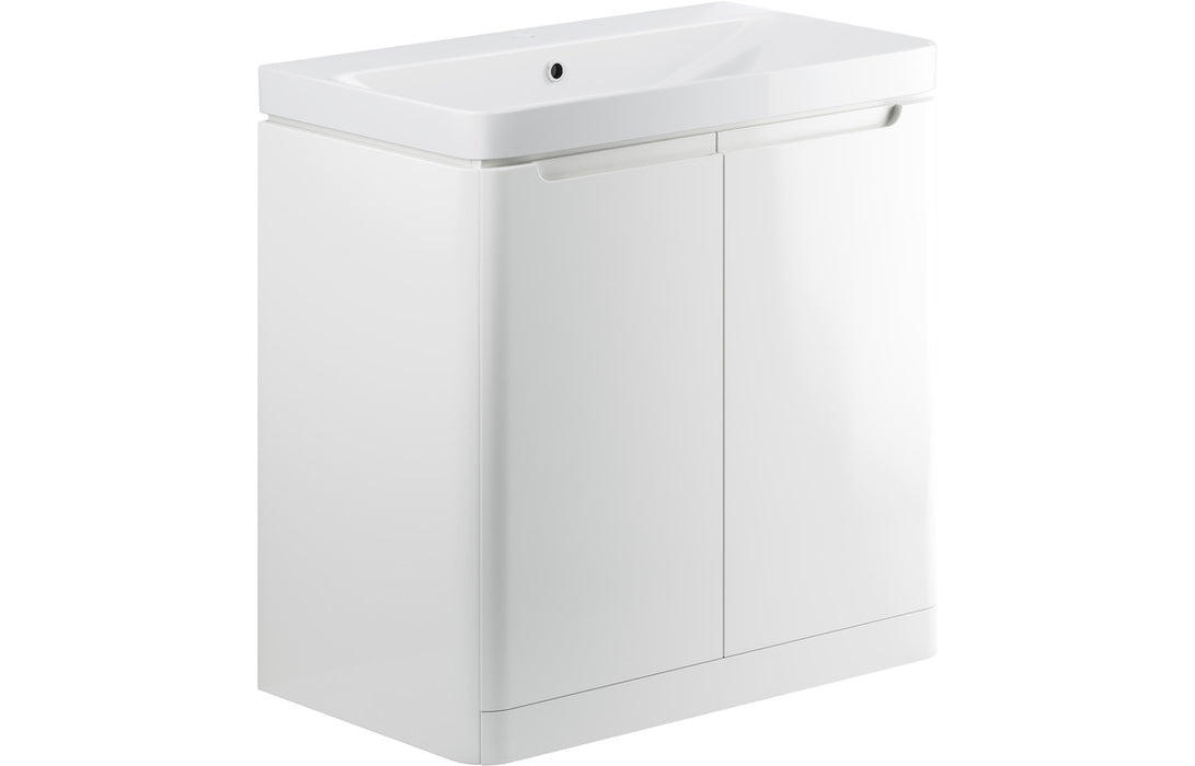 Lavetti Gloss White 2 Door Floorstanding Basin Unit - 500/600/800mm with Optional Tall Unit