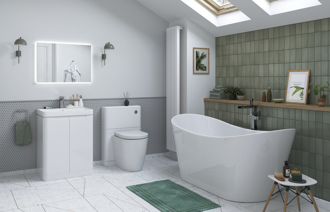 Lavetti Gloss White 2 Door Floorstanding Basin Unit - 500/600/800mm with Optional Tall Unit