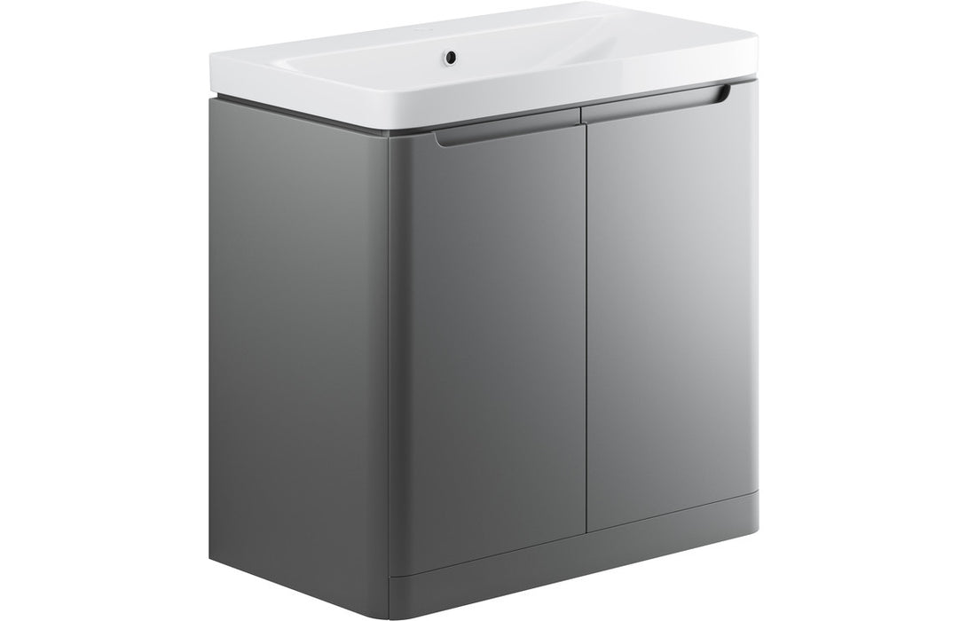 Lavetti Matt Grey 2 Door Floorstanding Basin Unit - 500/600/800mm with Optional Tall Unit