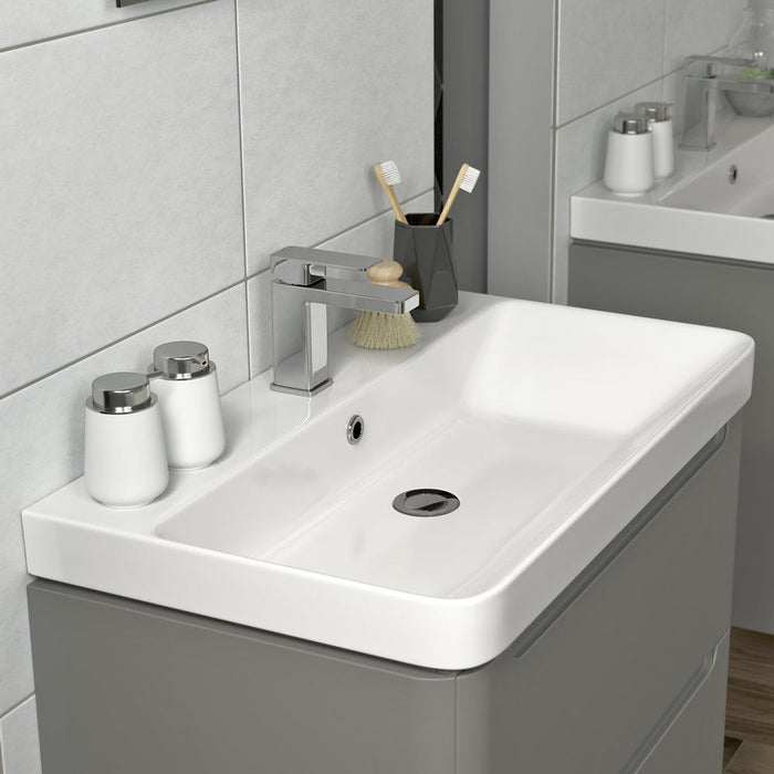 Lavetti Matt Grey 2 Door Floorstanding Basin Unit - 500/600/800mm with Optional Tall Unit
