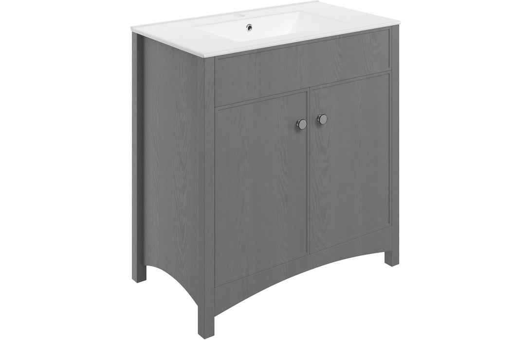 Lincoln Grey Ash Floorstanding Basin Unit- 610mm and 810mm with Optional Tall Unit