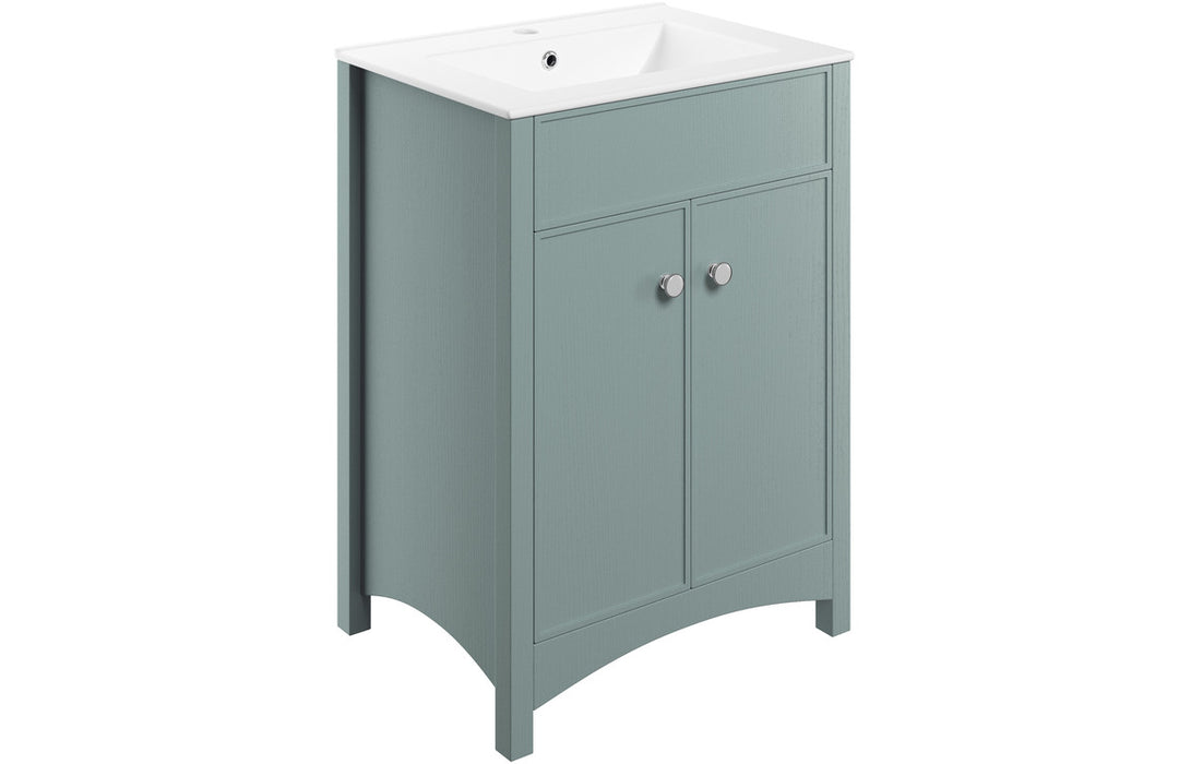 Lincoln Sea Green Floorstanding Basin Unit- 610/810mm with Optional Tall Unit