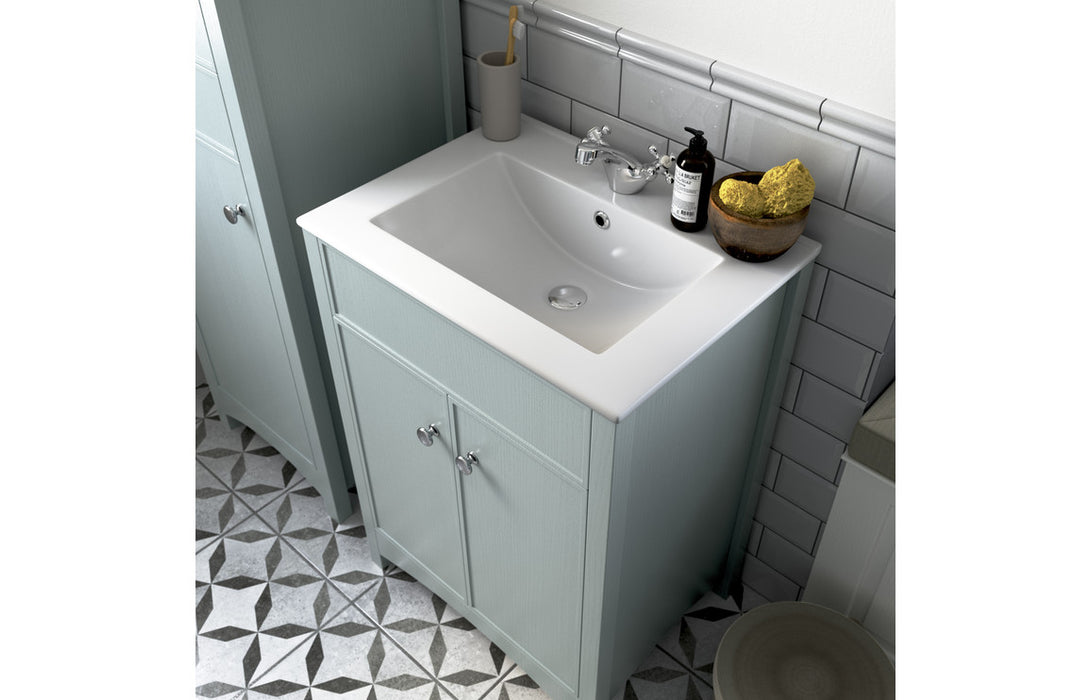 Lincoln Sea Green Floorstanding Basin Unit- 610/810mm with Optional Tall Unit