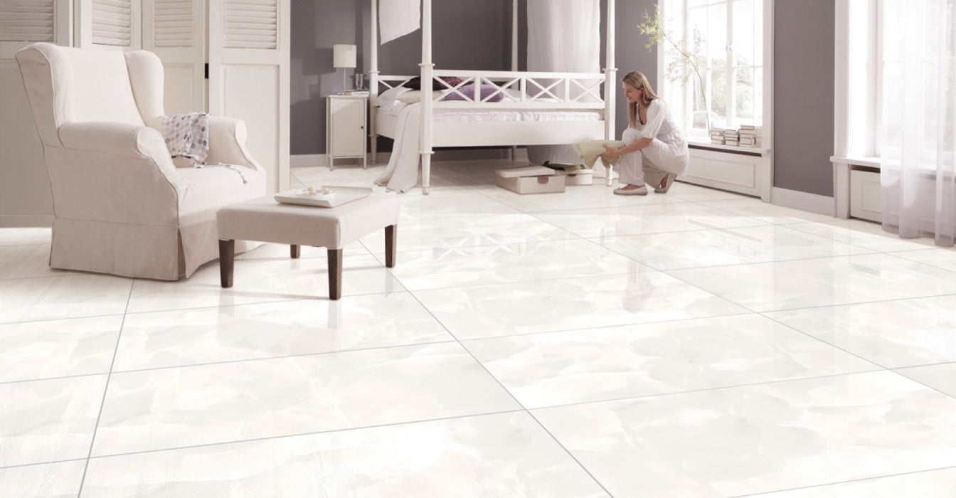 Onyxo Ice - Polished Wall and Floor Tiles - 60x120cm